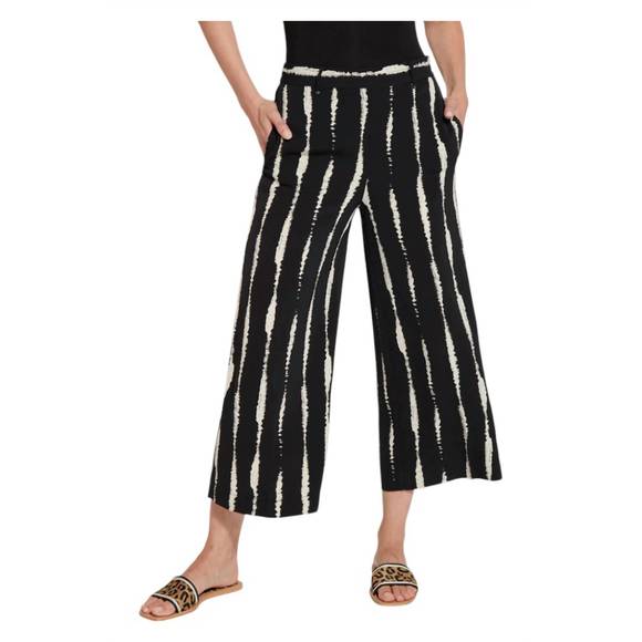 NEW LYSSE rhea wide leg crop pants in black - Picture 1 of 4